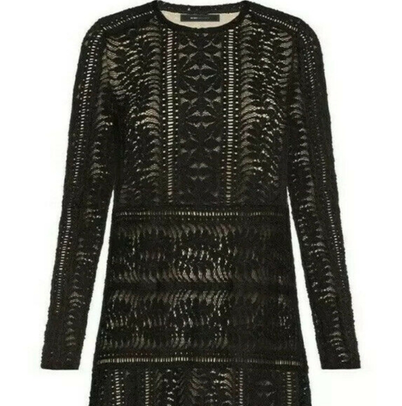 BCBG Max Azria Black Lace Overlay Dress Size M - Picture 3 of 10